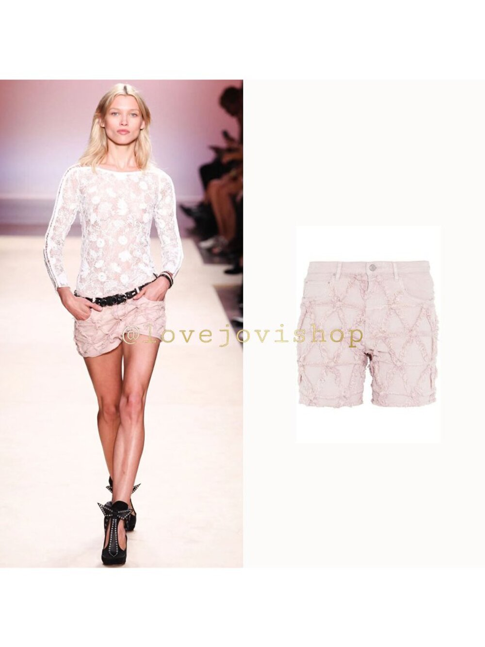 Runway | Isabel Marant Fringe Shorts | Blush Gustave | Spring 2014 Collection